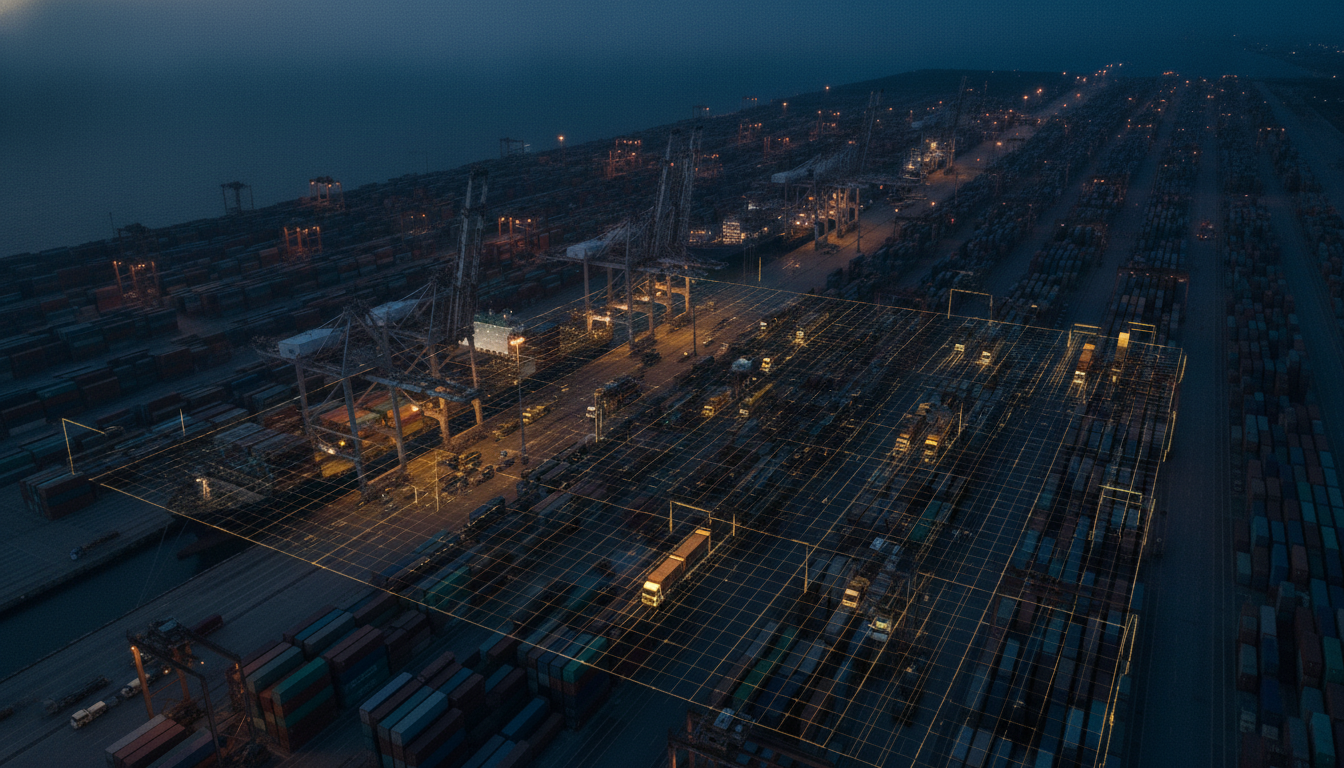 PUERTO digital twin of a container yard