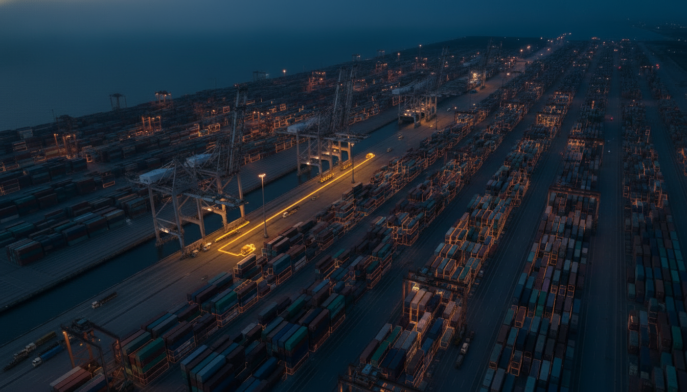 Digital twin dock-slot grid